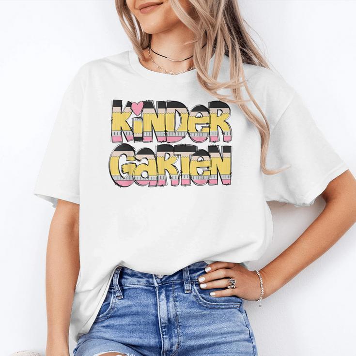 Kindergarten Pencil First Day Of School Teacher Toddler Kids Women's T-Shirt