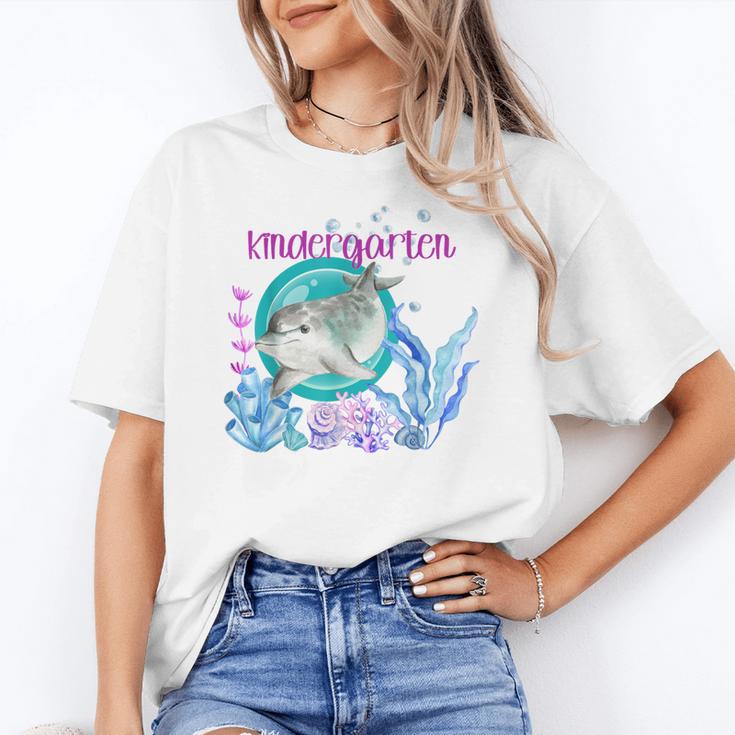 Kindergarten Teacher Dolphin Ocean Life Teaching Team Spirit Women's T-Shirt