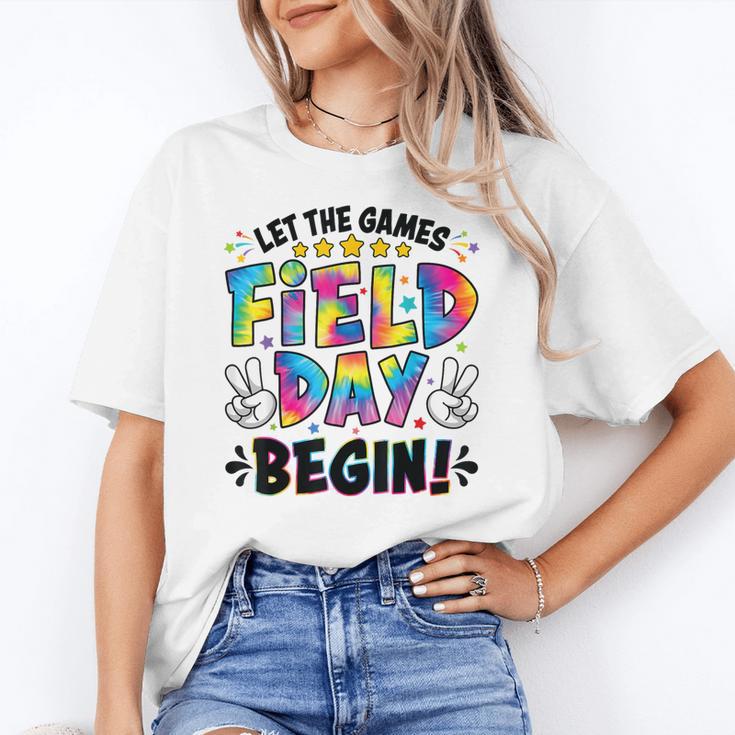 Let The Games Field Day Begin Tie Dye Adults Teacher Kids Women's T-Shirt, trending gift
