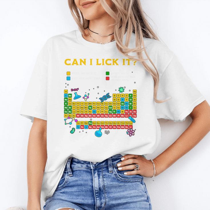 Can I Lick It Periodic Table Science Teacher Student Premium Tri-Blend Women's T-Shirt