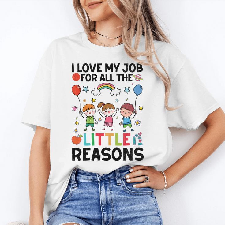 Love Job For Little Reasons Daycare Teacher Graphic Women's T-Shirt
