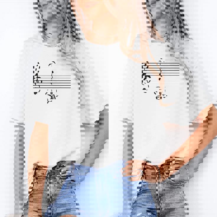 Music Notes Shirt Shh Quarter Fermata Teacher Women&#x27;s T-Shirt