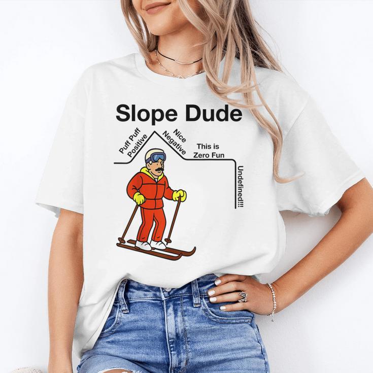Nerdy Slope Dude Geometry Algebra Math Teacher Women's T-Shirt