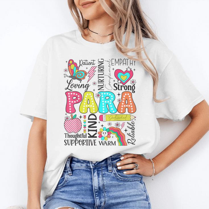 Para Paraprofessional Paraeducator Teacher Back To School Women's T-Shirt