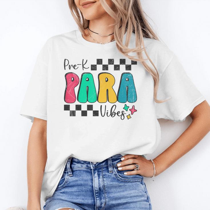 Pre-K Paraprofessional Teacher Back To School Vibes Women's T-Shirt