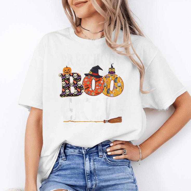 Preschool Boo Crew Teacher Halloween Women's T-Shirt