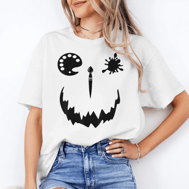Pumpkin Artist Halloween Art Teacher Women's T-Shirt, trending gift Pumpkin Artist Halloween Art Teacher Women's T-Shirt, trending gift