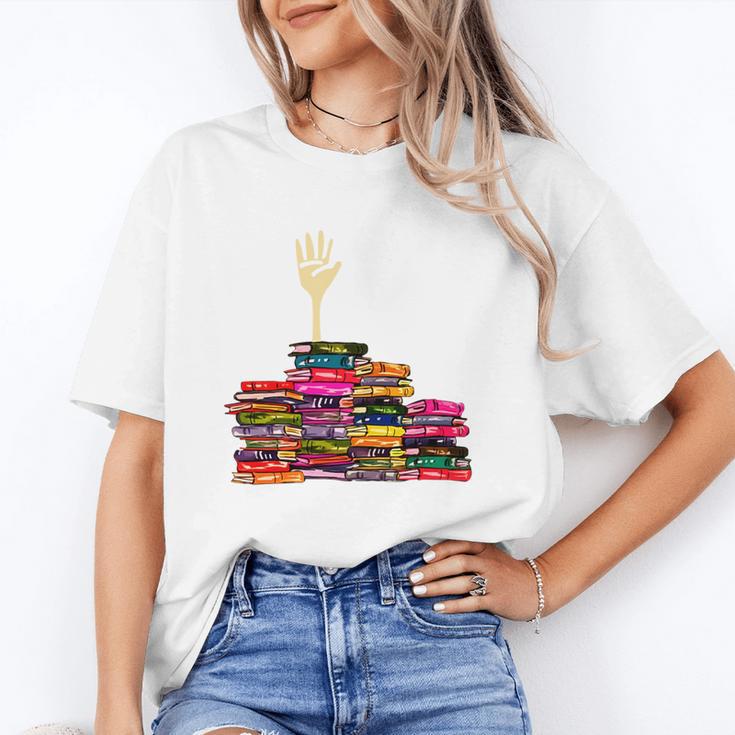 Reading Books Librarian Reader Nerd I'm Ok Teacher School Women's T-Shirt
