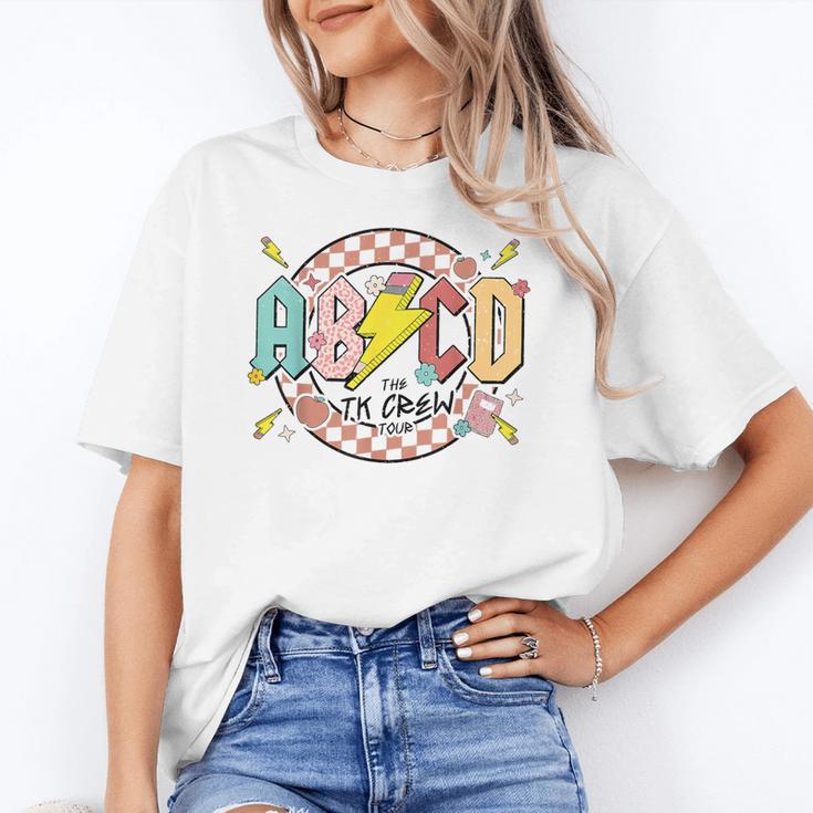 Retro ABCD Transitional Kindergarten Teacher Tour TK Teacher Women's T-Shirt