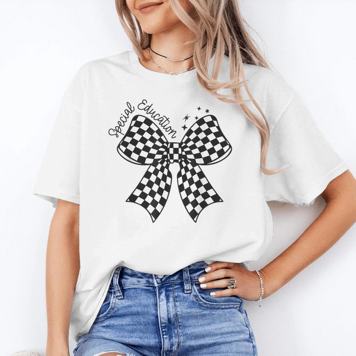 Retro Special Education Squad Coquette Bow SPED Teacher Women's T-Shirt