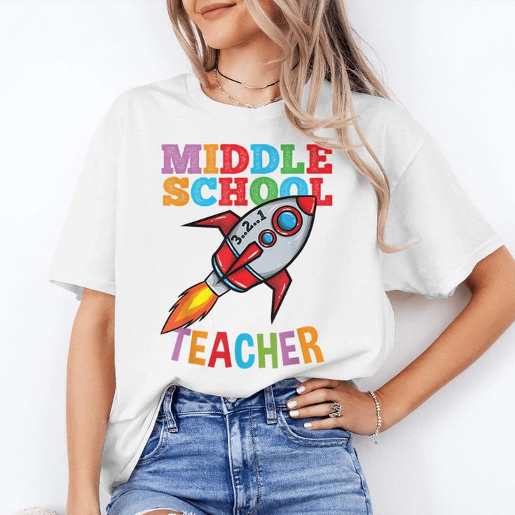 Space Middle School Teacher Back To School Men Women Kids Women's T-Shirt