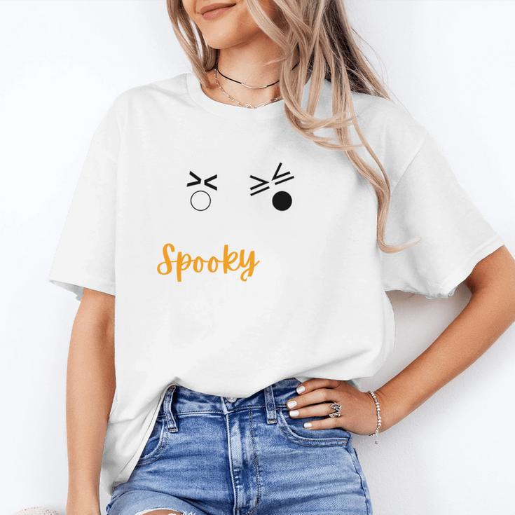 Spooky Inequalities Ghosts Halloween Math Teacher Women's T-Shirt
