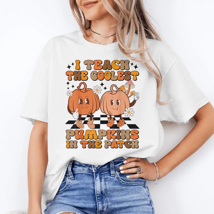 I Teach The Coolest Pumpkins In The Patch Teacher Halloween Women's T-Shirt