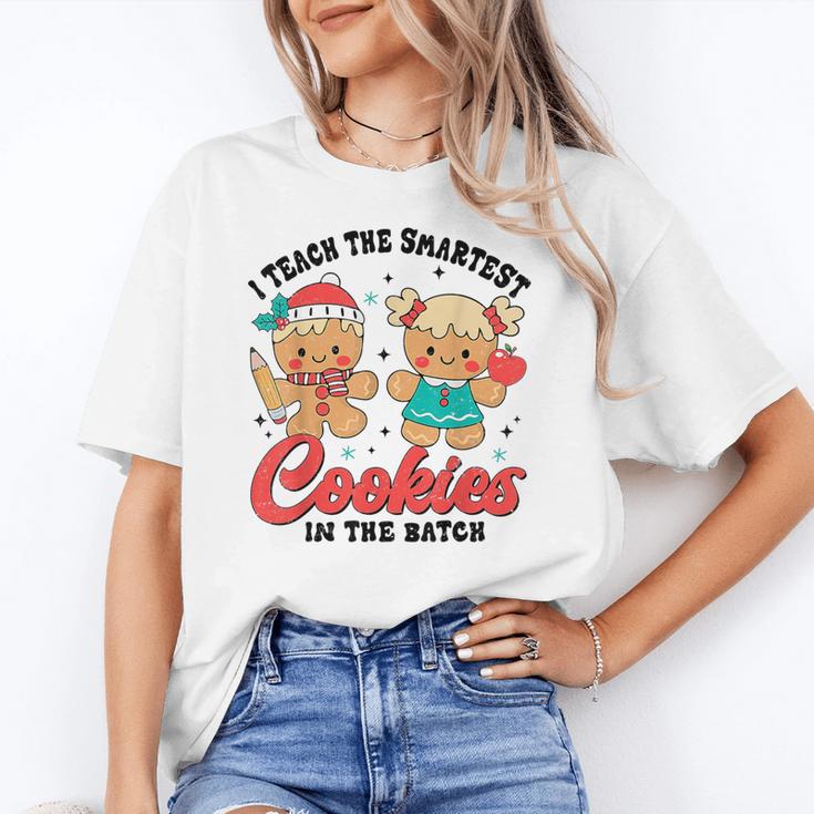 Teacher Of Smart Cookies Cute Gingerbread Teacher Christmas Women's T-Shirt