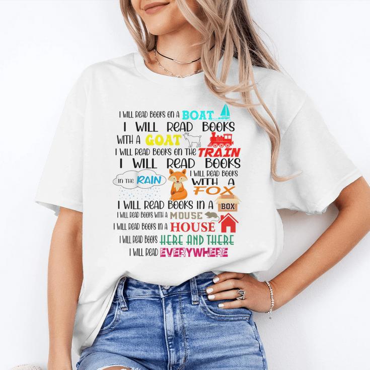 Teacher I Will Read Book On Boat Kids Women Bookworm Women's T-Shirt