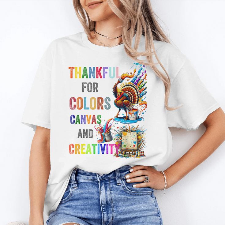 Turkey Thanksgiving Art Teacher Costume Tee For Artists Women's T-Shirt