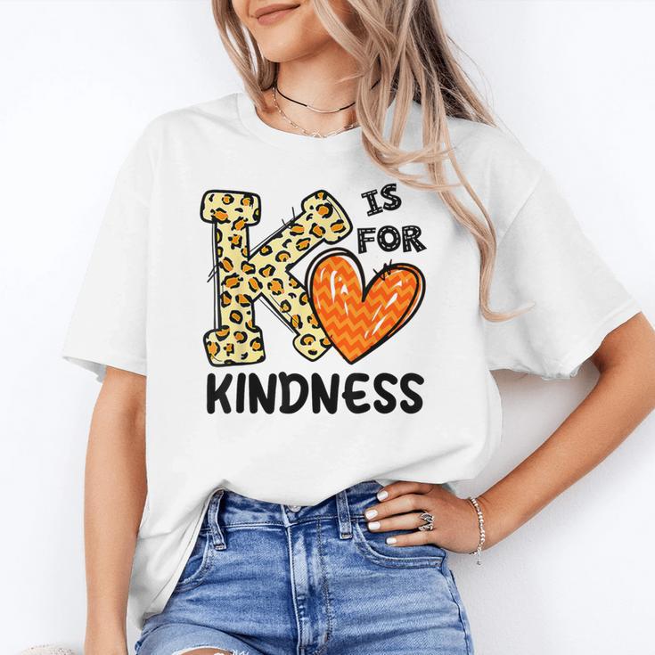 Unity Day K Is For Kindness Anti Bullying Orange Teacher Men Women Kids Women's T-Shirt