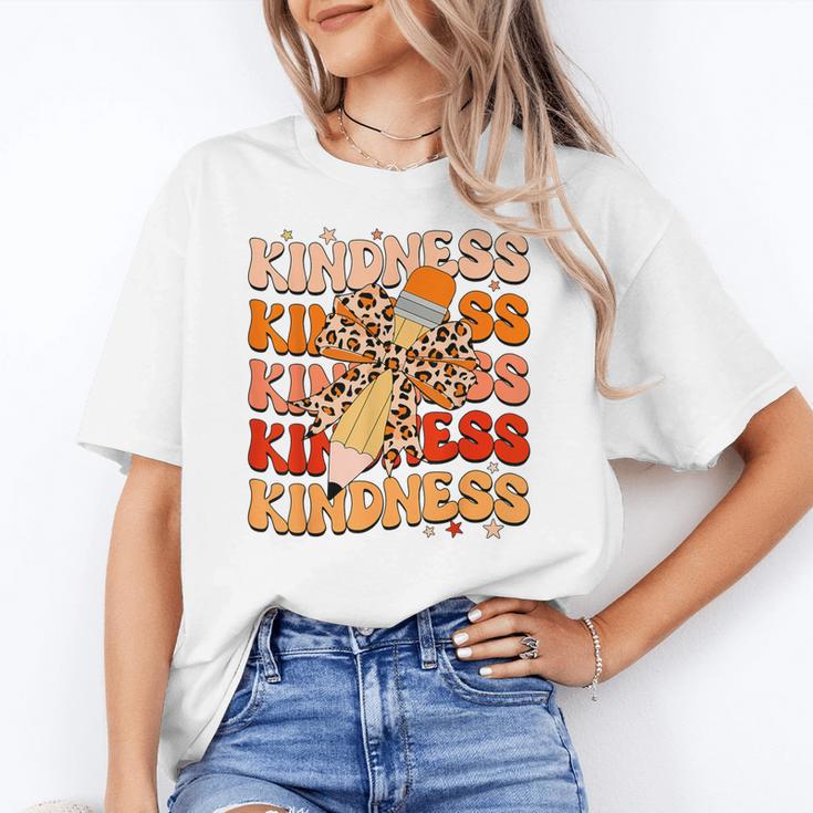 Unity Day Orange Kindness Teacher Bow Anti Bullying Be Kind Women's T-Shirt