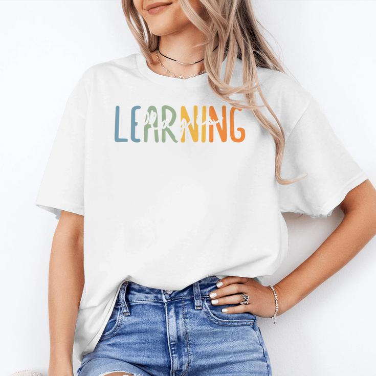 Vintage Play Is Learning Back To School Toddler Teacher Women's T-Shirt