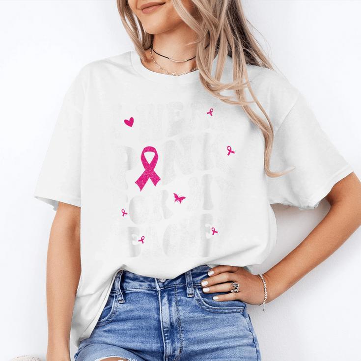 I Wear Pink For My Teacher Breast Cancer Awareness Support Men Women Women's T-Shirt