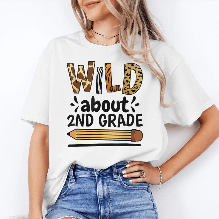 Wild About 2Nd Grade School Grade Teacher Women's T-Shirt