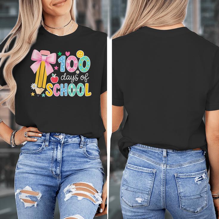 100 Days Of School Preppy 100th Day Of School Teachers Girls Women's T-Shirt, funny design