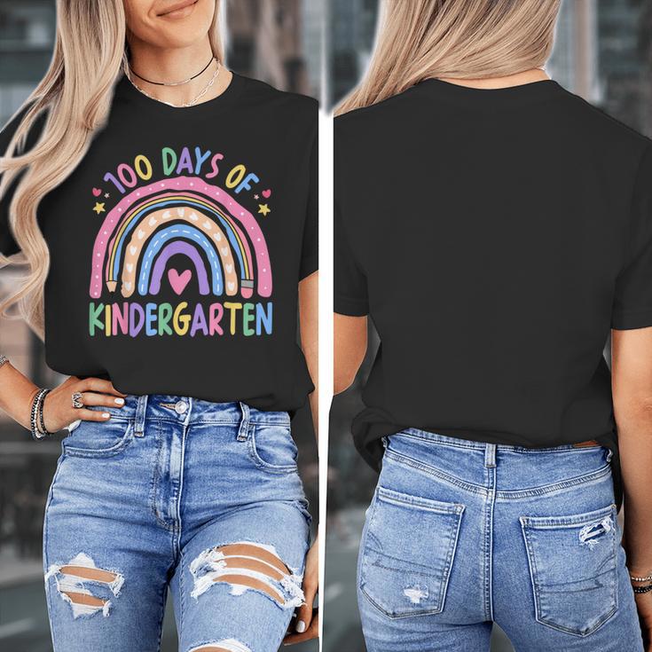 100th Day Of Kindergarten Teacher Kids 100 Days Smarter Women's T-Shirt, funny design