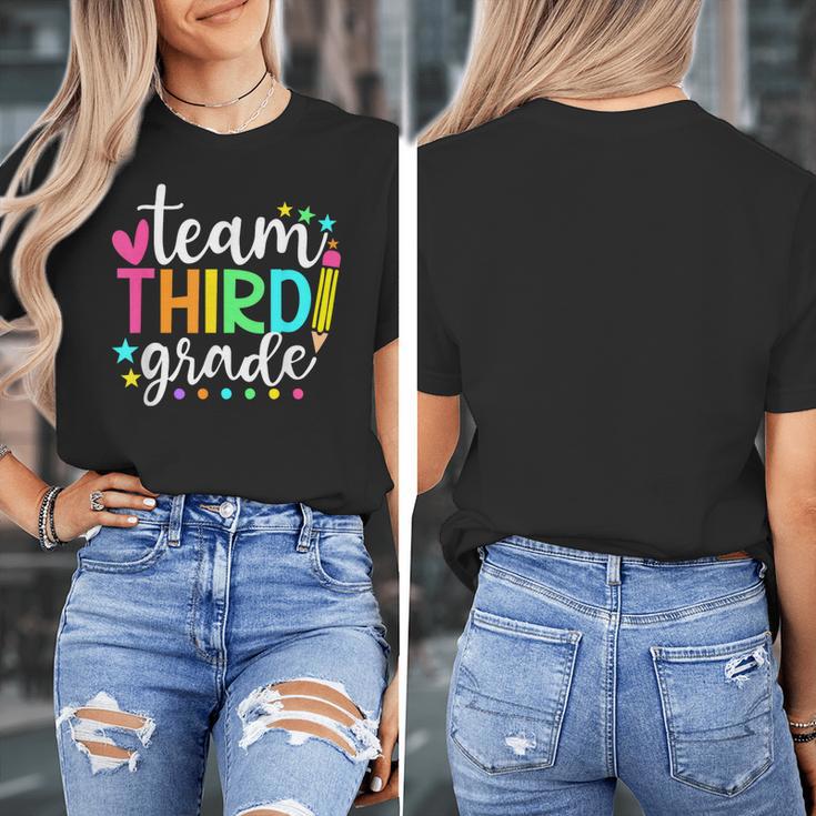 3rd Grade Team Pencil Teacher Student Back To School Girls Women's T-Shirt, funny design