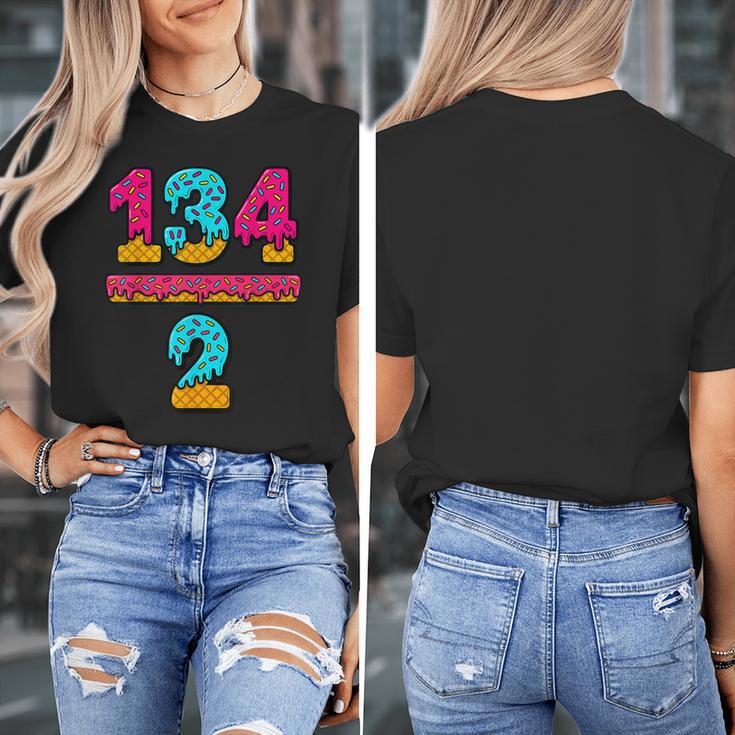 67 Ice Cream Drip Meme Division Math Teacher Gen Alpha Slang Women's T-Shirt, funny design