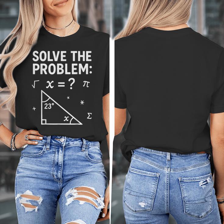 67 Math Meme Solve The Problem Teacher For Student Women's T-Shirt, funny design