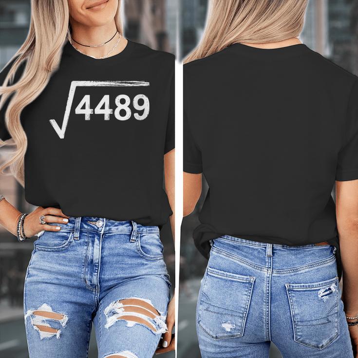67 Meme Math Teacher Square Root 4489 Women's T-Shirt, funny design 67 Meme Math Teacher Square Root 4489 Women's T-Shirt, funny design