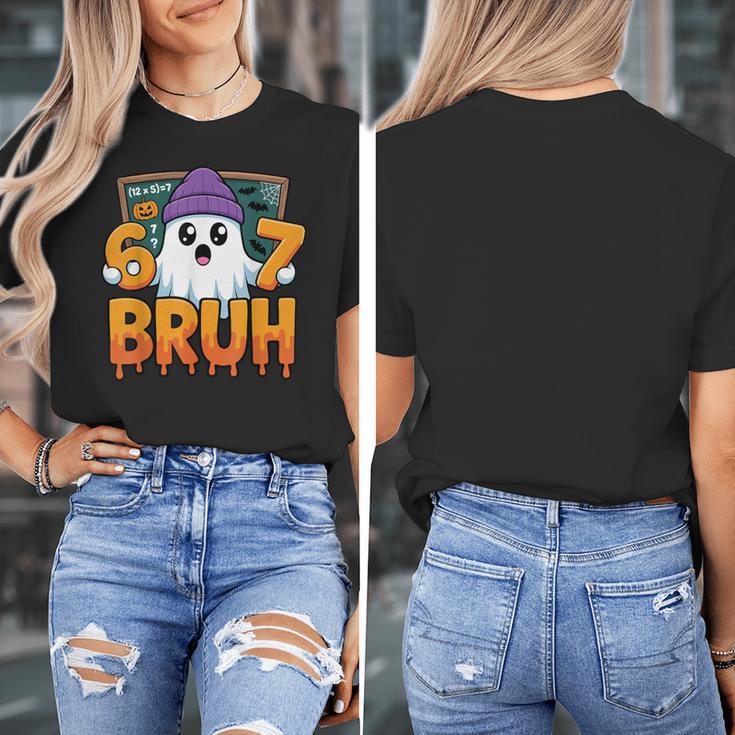 67 Teacher Ghost Six Seven Meme Math Equation Bruh Halloween Women's T-Shirt, funny design 67 Teacher Ghost Six Seven Meme Math Equation Bruh Halloween Women's T-Shirt, funny design