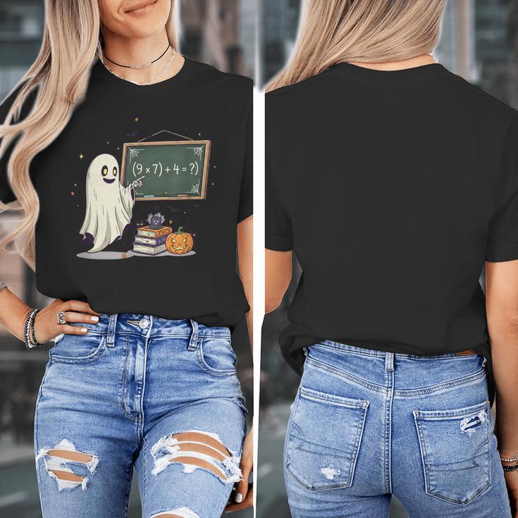 67 Teacher Halloween Ghost Six Seven Meme Math Joke Women's T-Shirt, funny design 67 Teacher Halloween Ghost Six Seven Meme Math Joke Women's T-Shirt, funny design