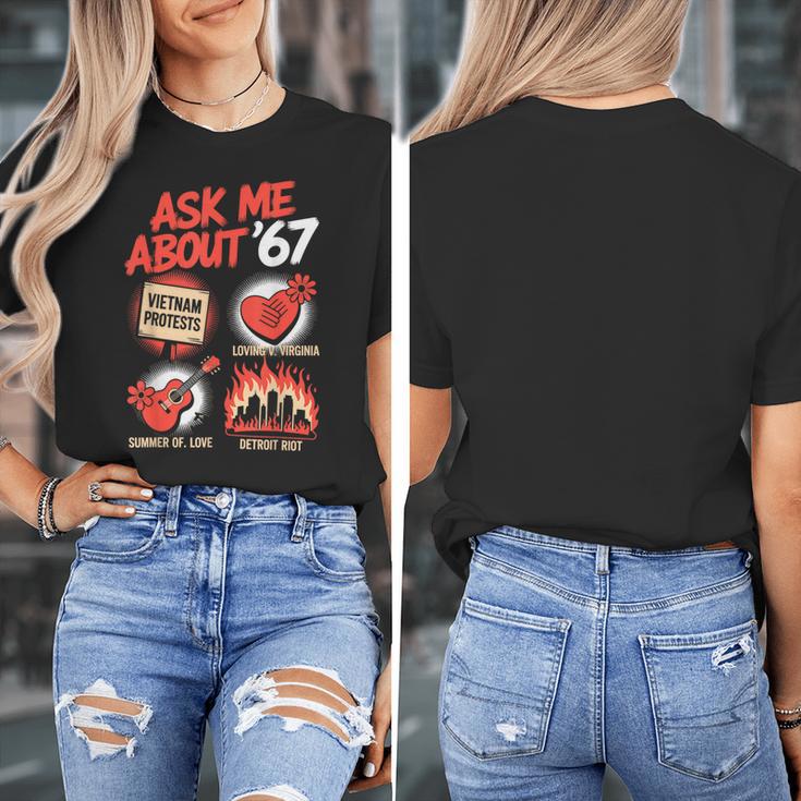 67 History Teacher Teacher 6 7 Overuse '67 Women's T-Shirt, History Teacher Gifts, funny design
