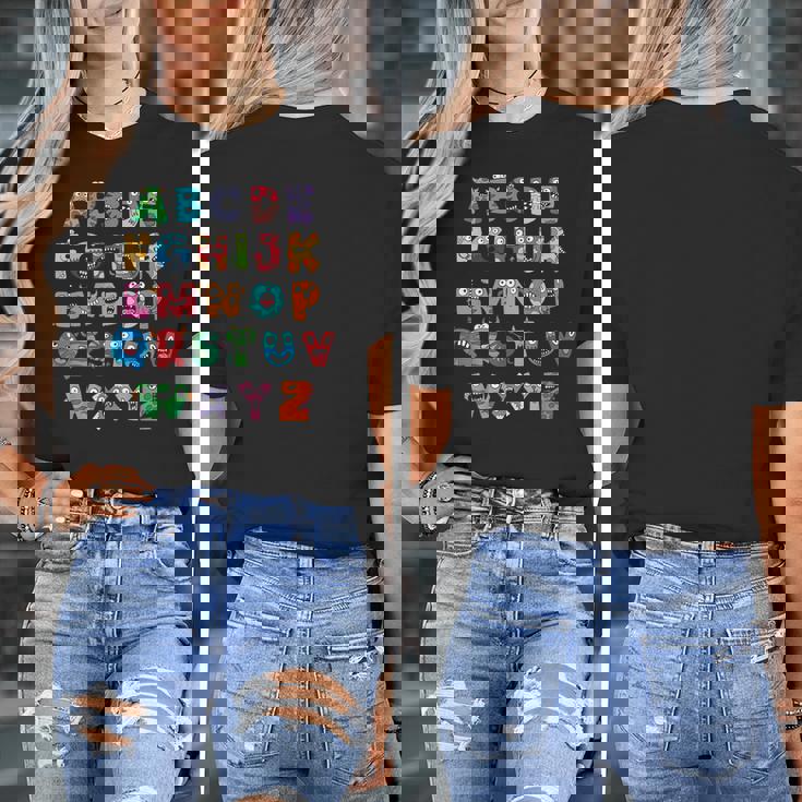 ABC Cute Monster Alphabet Halloween Teacher Costume Kids Women&#x27;s T-Shirt, funny design