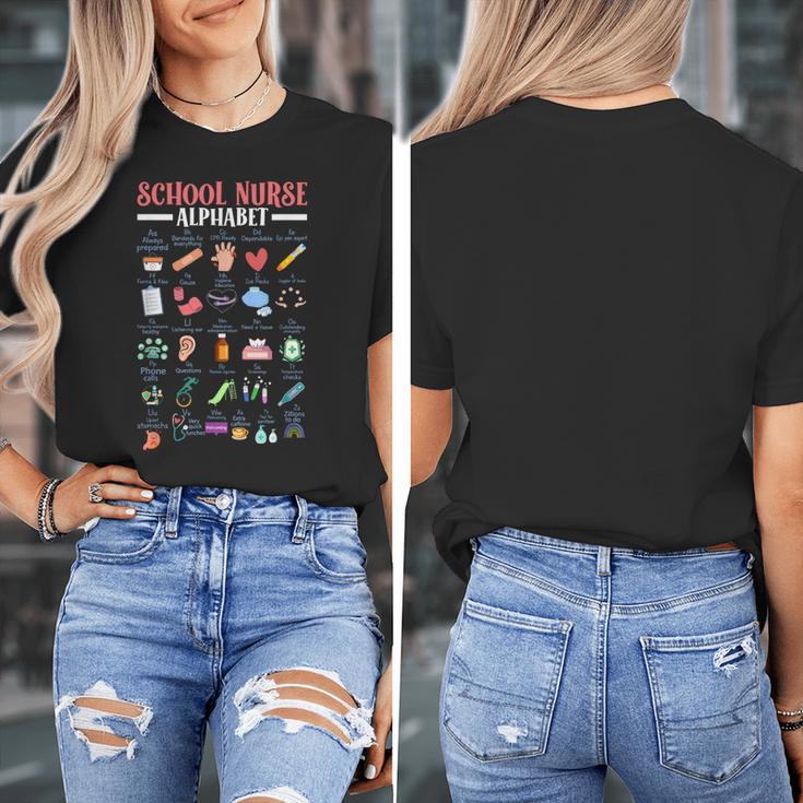 ABC School Nurse Alphabet Student Teacher Health Worker Women's T-Shirt, funny design ABC School Nurse Alphabet Student Teacher Health Worker Women's T-Shirt, funny design