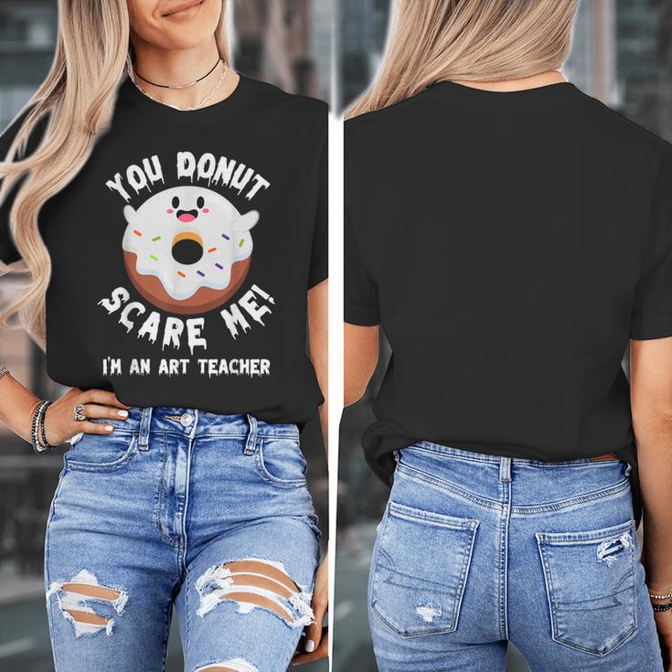 Art Teacher Halloween Donut Lover Costume Kawaii Monster Women's T-Shirt, funny design