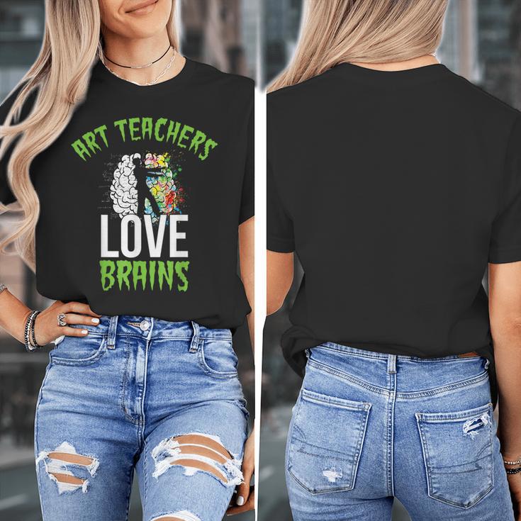 Art Teachers Love Brains Shirt Halloween Zombie Teaching Tee Men Women Kids Women's T-Shirt, funny design Art Teachers Love Brains Shirt Halloween Zombie Teaching Tee Men Women Kids Women's T-Shirt, funny design