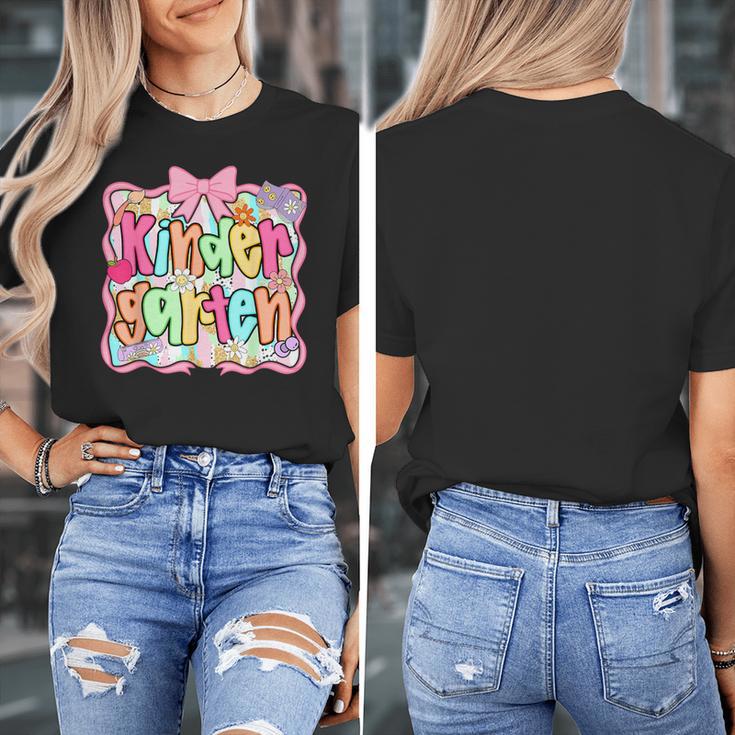 Back To School Kindergarten Preppy Teacher Girl Women's T-Shirt, funny design Back To School Kindergarten Preppy Teacher Girl Women's T-Shirt, funny design