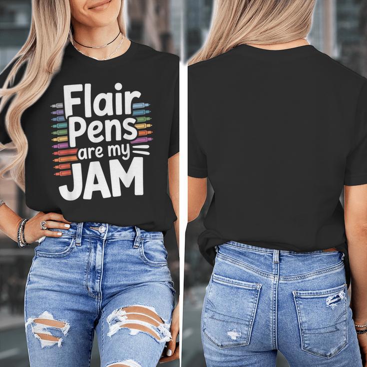 Back To School Teacher Flair Pens Are My Jam Women's T-Shirt, funny design