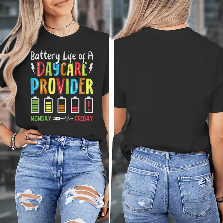 Battery Life Of Daycare Provider Childcare Teacher Women's T-Shirt, funny design Battery Life Of Daycare Provider Childcare Teacher Women's T-Shirt, funny design