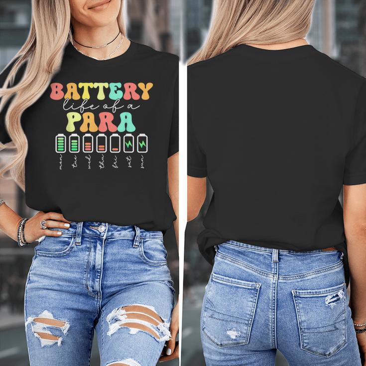 Battery Life Of A Para SPED Parapro Teacher Squad Women's T-Shirt, funny design