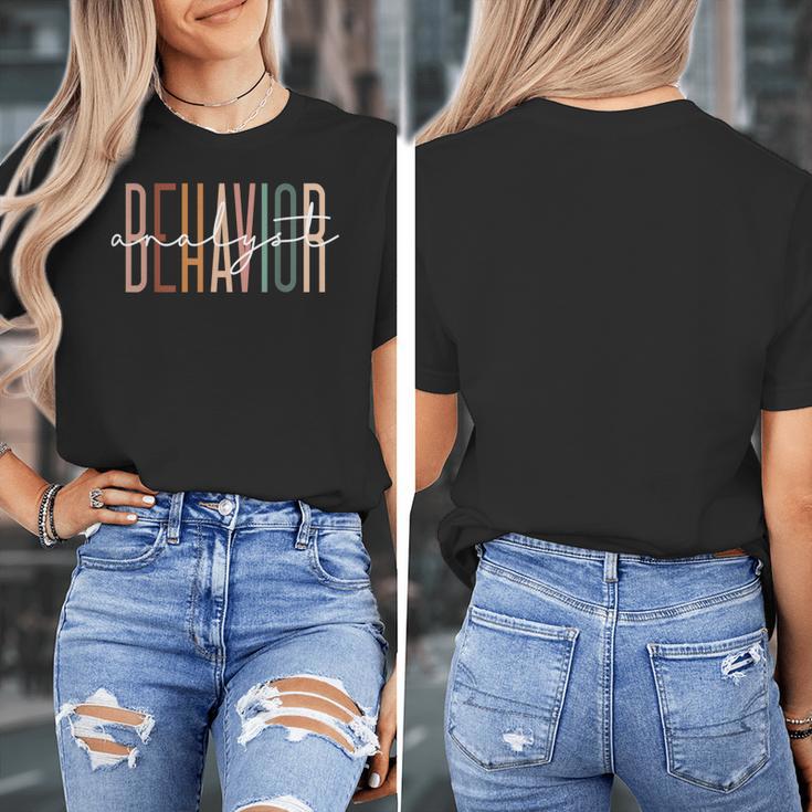 Behavior Analyst Teacher Squad Technician Therapist Analysis Women's T-Shirt, funny design