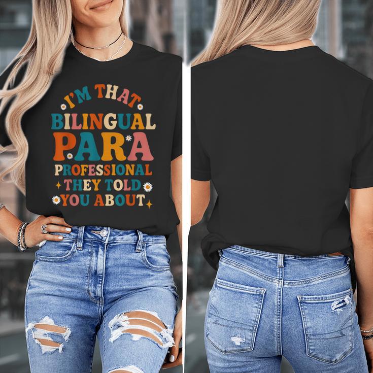 Bilingual Paraeducator Paraprofessional Parapro Teachers Women's T-Shirt, funny design Bilingual Paraeducator Paraprofessional Parapro Teachers Women's T-Shirt, funny design