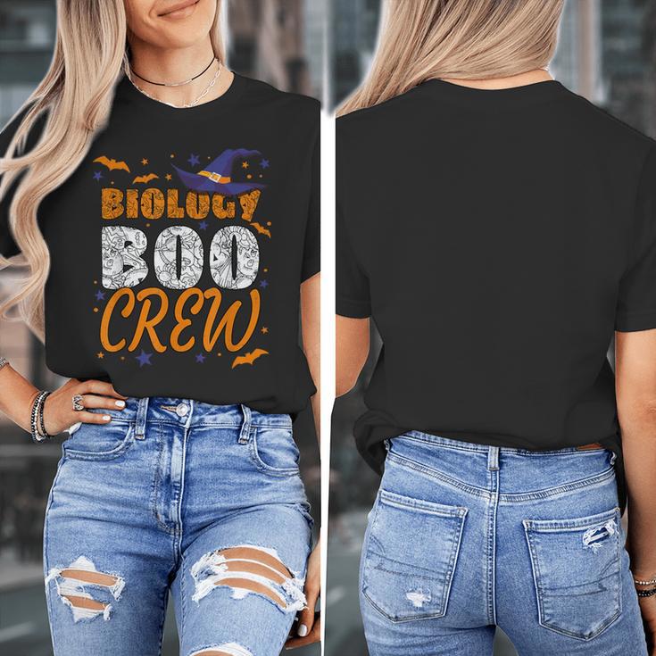 Biology Boo Crew Halloween Biology Teacher Matching For Men Women Kids Women's T-Shirt, funny design
