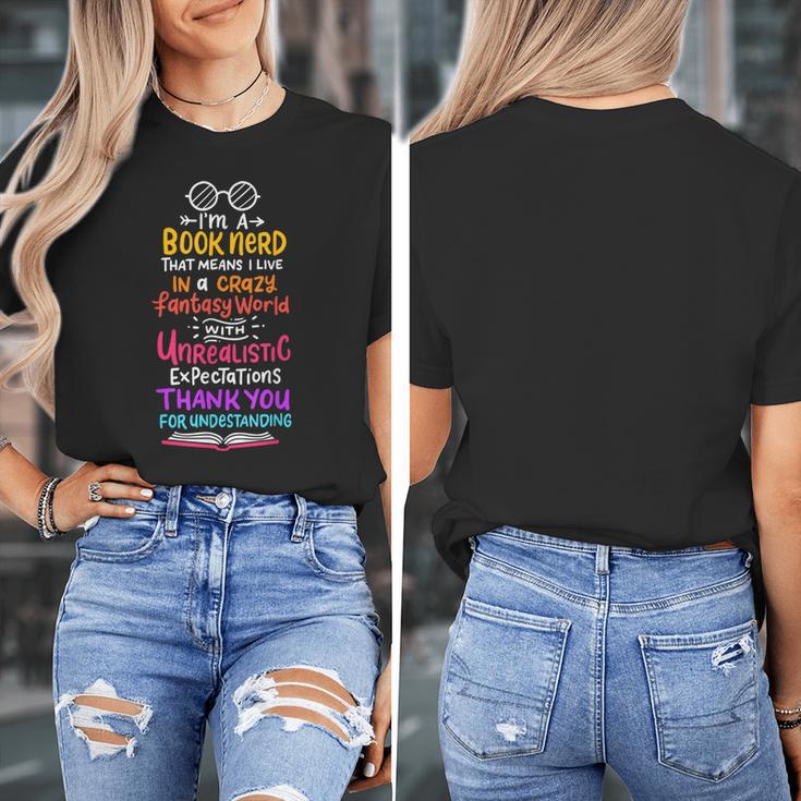Books Reading English Teacher Student For Men Women Kids Women's T-Shirt, English Teacher Gifts, funny design