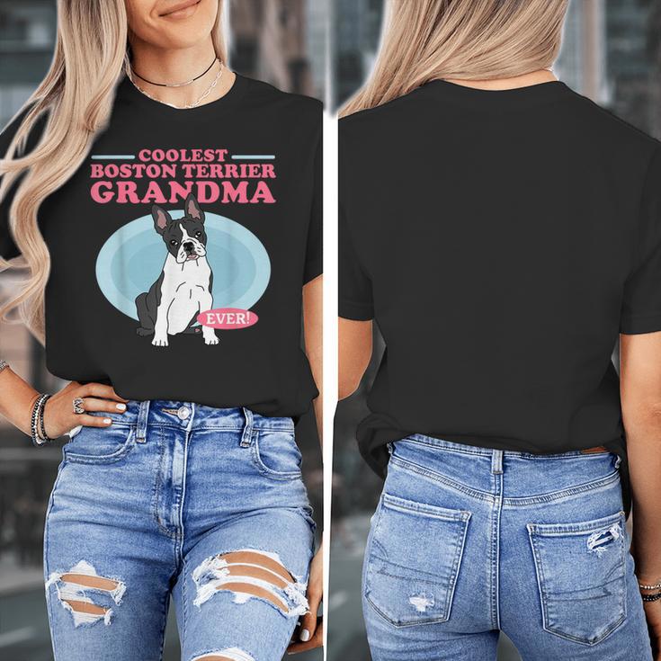 Boston Terrier Grandma Bostie Dog Owner Boston Terrier Men Women Women's T-Shirt, funny design