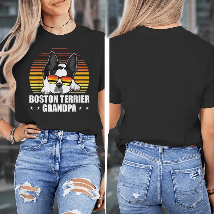 Boston Terrier Grandpa Dog Owner Boston Terrier Women's T-Shirt, funny design