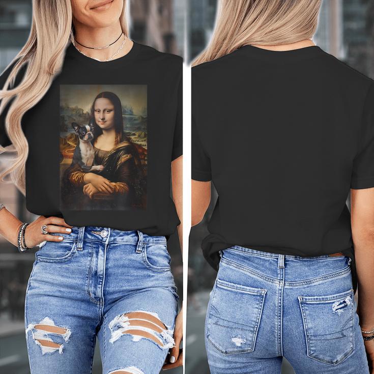 Boston Terrier Mona Lisa Painting Art Dog Mom Dad For Men Women Kids Women's T-Shirt, Couple Gifts, Mom Gifts, Boston Terrier Dad Gifts, Boston Terrier Mom Gifts, funny design