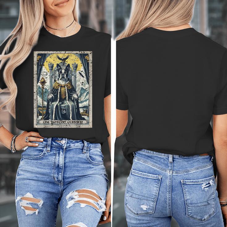 Boston Terrier Tarot Card Dog Women's T-Shirt, Boston Terrier Tarot Gifts, funny design